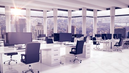 Poster - composite image of office furniture
