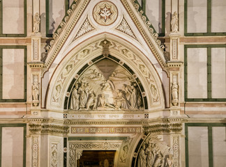 Poster - The facade of a Cathedral in Florence Italy