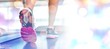 © vectorfusionart - Composite image of womans feet running on the treadmill