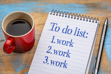 To do list in notebook - work