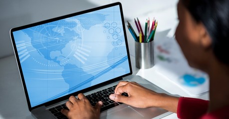 Poster - Executive using computer at desk