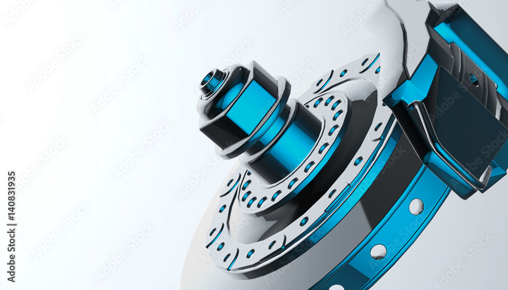 Car disks brake, 3d rendering Stock Illustration | Adobe Stock