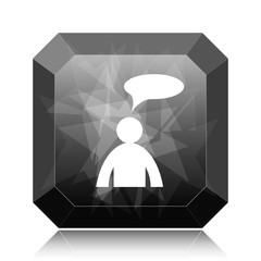 Poster - Comments icon - man with bubble