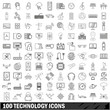 © ylivdesign - 100 technology icons set, outline style