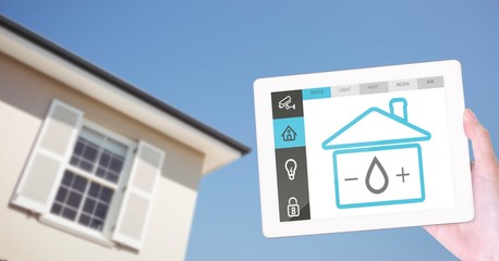 Poster - Conceptual image of hand holding digital tablet
