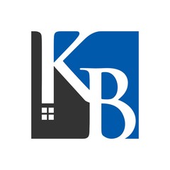 Wall Mural - k and b logo vector. home logo vector.