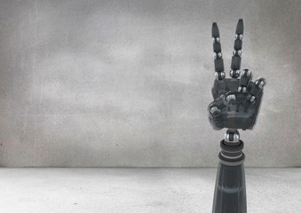 Poster - Robot hand showing peace sign