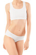 © Africa Studio - Beautiful young woman body on white background, closeup