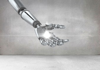 Poster - Robot hand with white light
