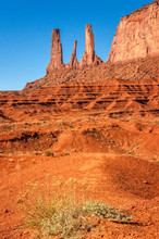 Three Sisters In Monument Valley