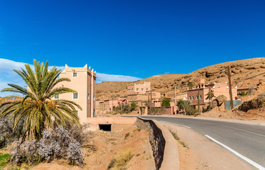 Canvas Print - View of Kalaat M'Gouna, a town in Morocco