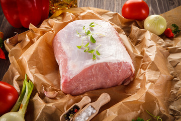 Poster - Fresh raw pork