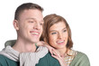 © aletia2011 - Beautiful young couple on a white background