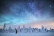 © Tiina Törmänen - Stars in sky above snow covered trees, Finland