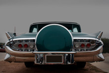 Rear View Of Classic American Car