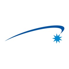 Wall Mural - orbit logo vector. swoosh star.