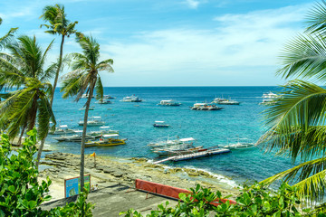 Sticker - boat on the sea at Apo Island