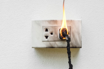 Electricity short circuit / Electrical failure resulting in electricity wire burnt