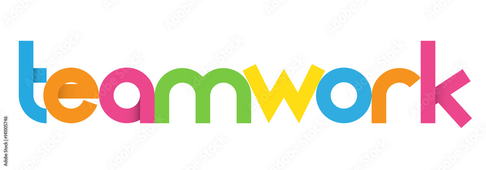 Team Vector Letters TEAMWORK Colourful Vector Letters Icon Stock Vector | Adobe Stock