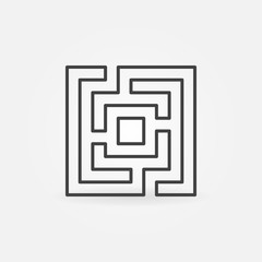 Poster - labyrinth or maze icon