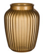 Empty golden vase isolated