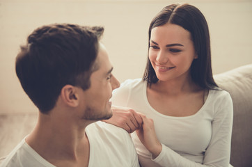 Wall Mural - Couple at home