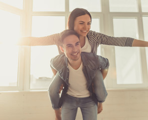 Wall Mural - Couple at home