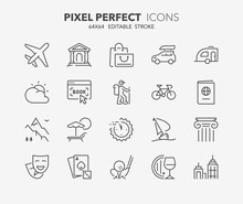Travel And Tourism Thin Line Icons 2