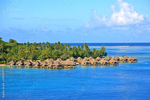 Hotel With Cabins Over Water On Perimeter Island To Bora Bora