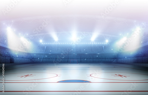 Dekoracja na wymiar  renderowanie-3d-stadionu-hokejowego