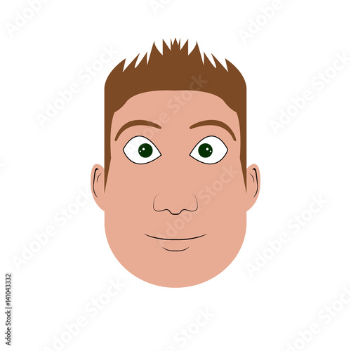 Isolated portrait of a man, Vector illustration - Buy this stock vector