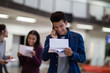 © ReeldealHD images - Student calling about exam results