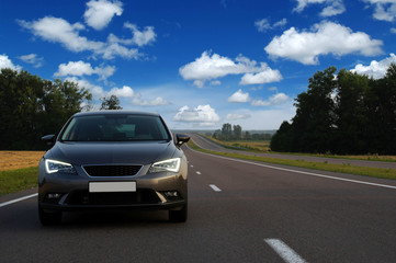 Poster -  car and on the road