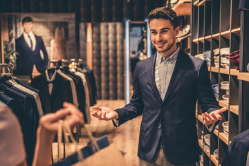 Couple doing shopping