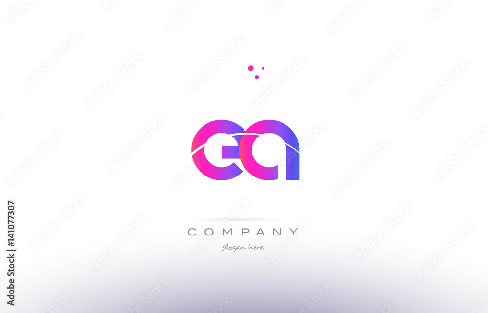 ea e a pink modern creative alphabet letter logo icon template Stock ...