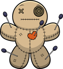 Poster - Calm Cartoon Voodoo Doll