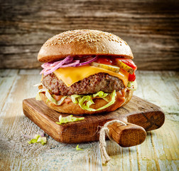 Poster - fresh tasty burger