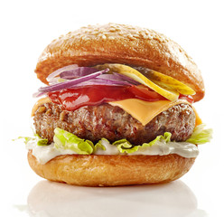 Canvas Print - fresh tasty burger