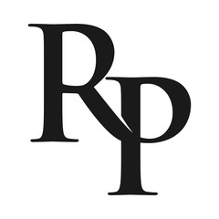 Wall Mural - letter r and p. logo vector.
