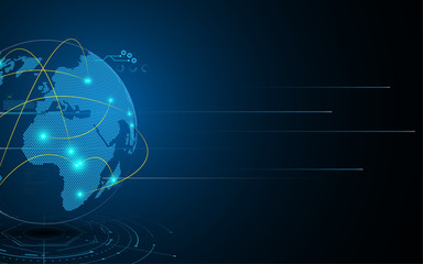 Wall Mural - global connect technology communication concept background