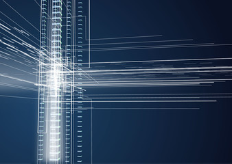 Wall Mural - Abstract geometric technology vector design element.