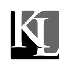 Wall Mural - k and l logo vector.