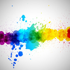 Wall Mural - holi background, abstract colorful splash paint blots. bright spots and blobs for holiday design pos