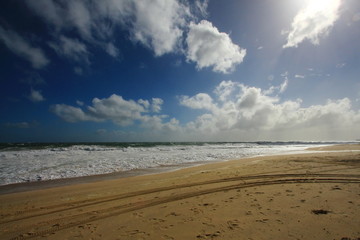 Sticker - Rough Indian Ocean on Scarborough Beach, Australia