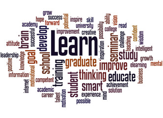 Learn, word cloud concept 2