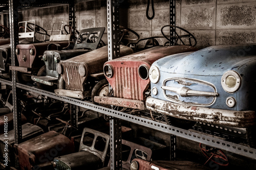 old metal cars