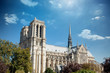REIMS, FRANCE - September 24, 2013: beautiful view on catholic Cathédrale Notre-Dame de Reims