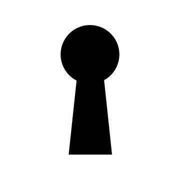 Schwarzes einfaches Symbol -  Schlüsselloch - Sicherheit - Passwort