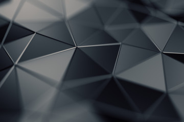 Aufkleber - abstract 3d rendering of triangulated surface. contemporary background. futuristic polygonal shape. 