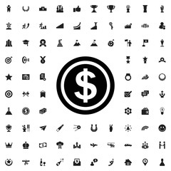 Poster - Dollar coin icon.